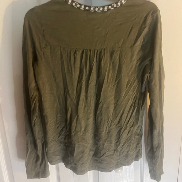 Style & Co. Olive Embroidered Women's Top - Picture 3 of 4
